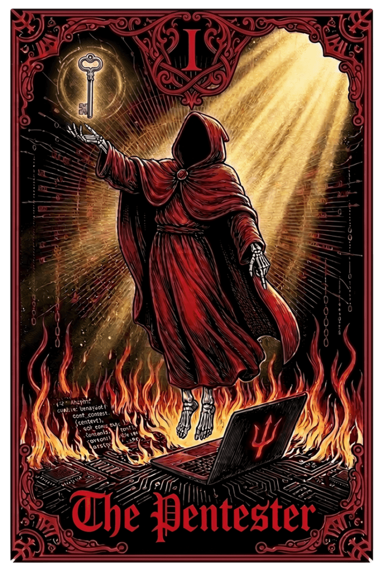 The Pentester Tarot Card T-Shirt | Cybersecurity Apparel