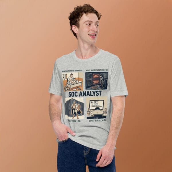 SOC Analyst T-Shirt | Cybersecurity Humor Apparel | Light