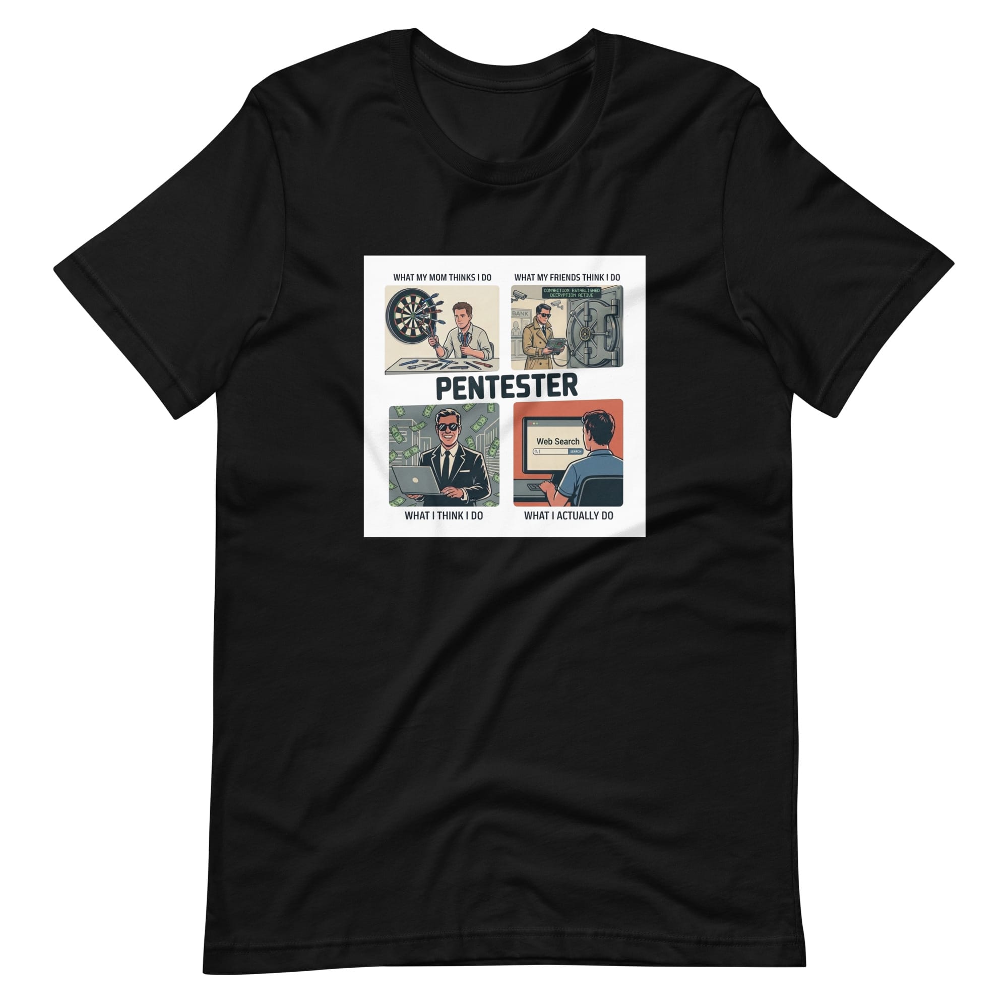 Pentester T-Shirt | Cybersecurity Humor Apparel | Dark - Image 2
